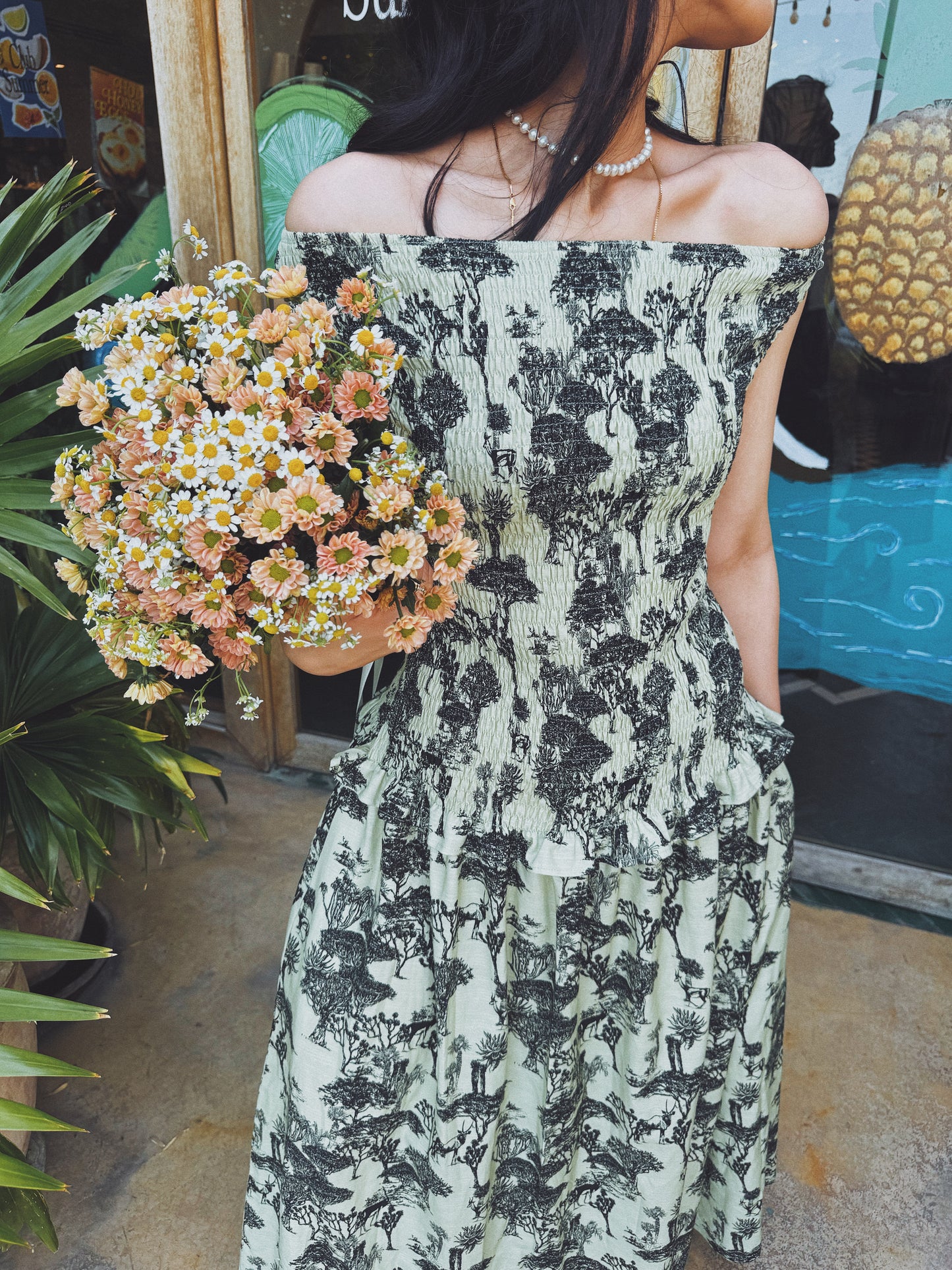 Kindah off-shoulder dress